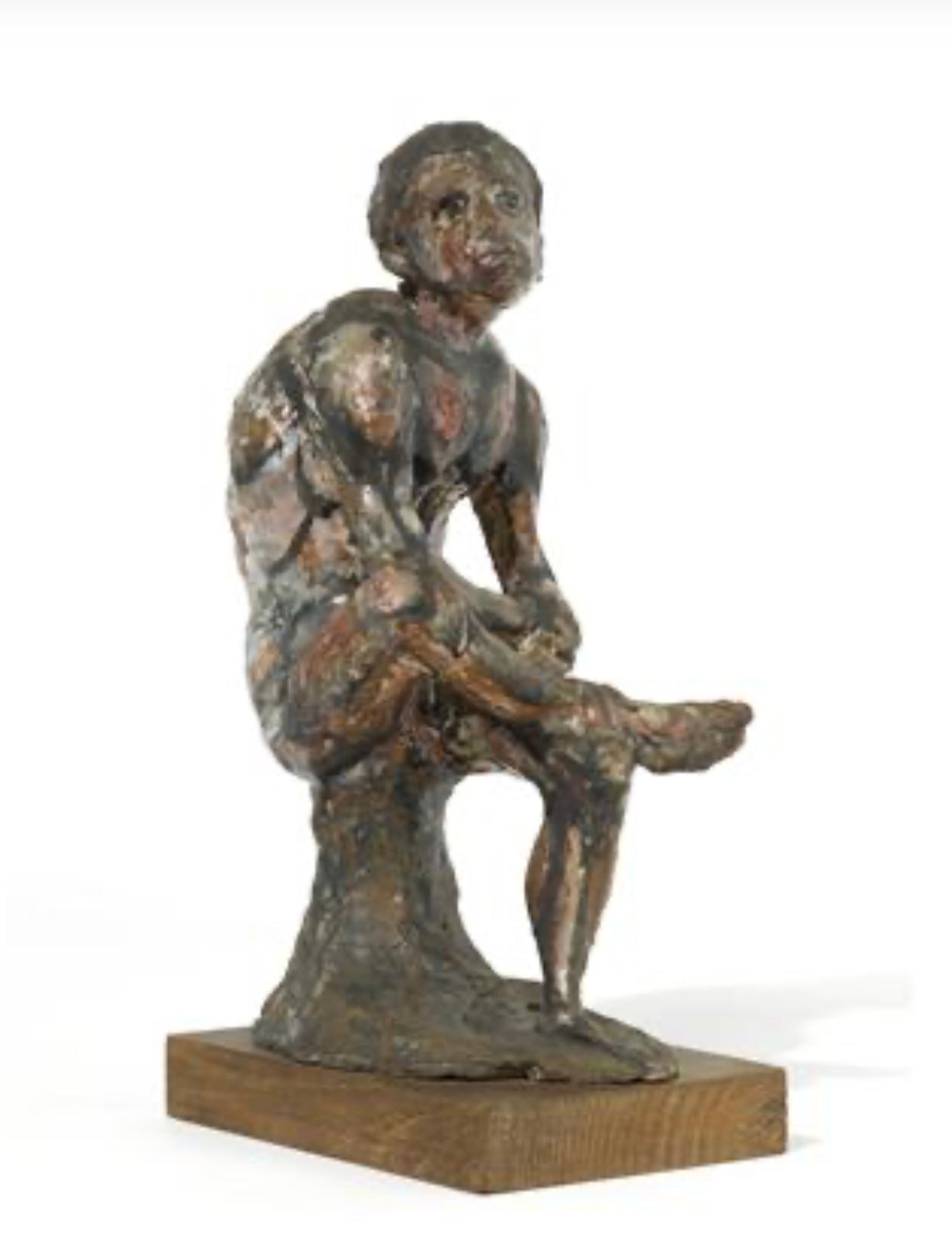 Persona Seduta – Agenore Fabbri, terracotta policroma | Galleria Temide Savona