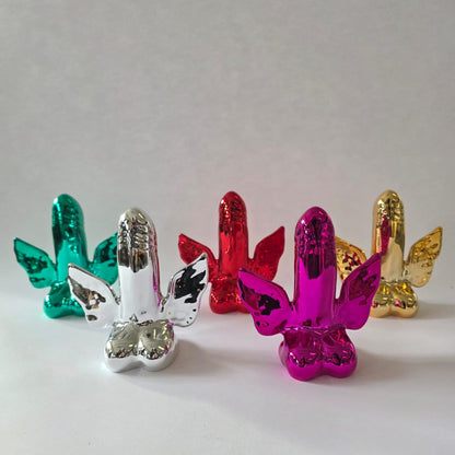 Fascinus – Sagrasse, resina metallizzata | Galleria Temide Savona