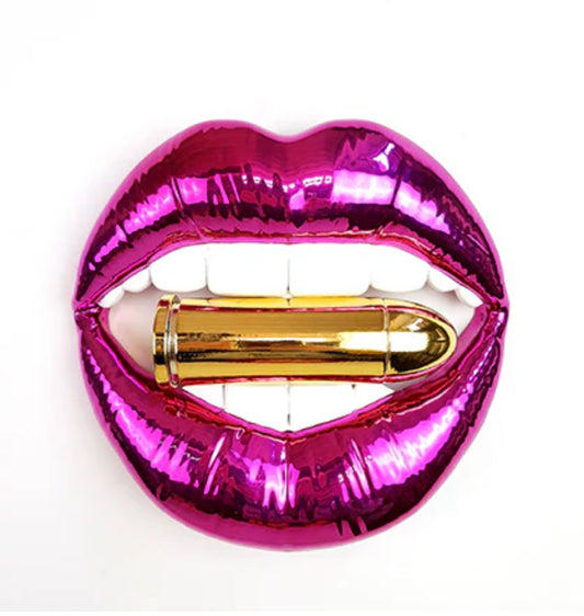 Matrix Fucsia Gold – scultura in resina | Galleria Temide Savona