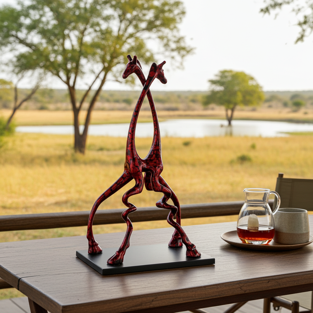 Giraffe in amore – Luca Lova, scultura in resina | Galleria Temide Savona