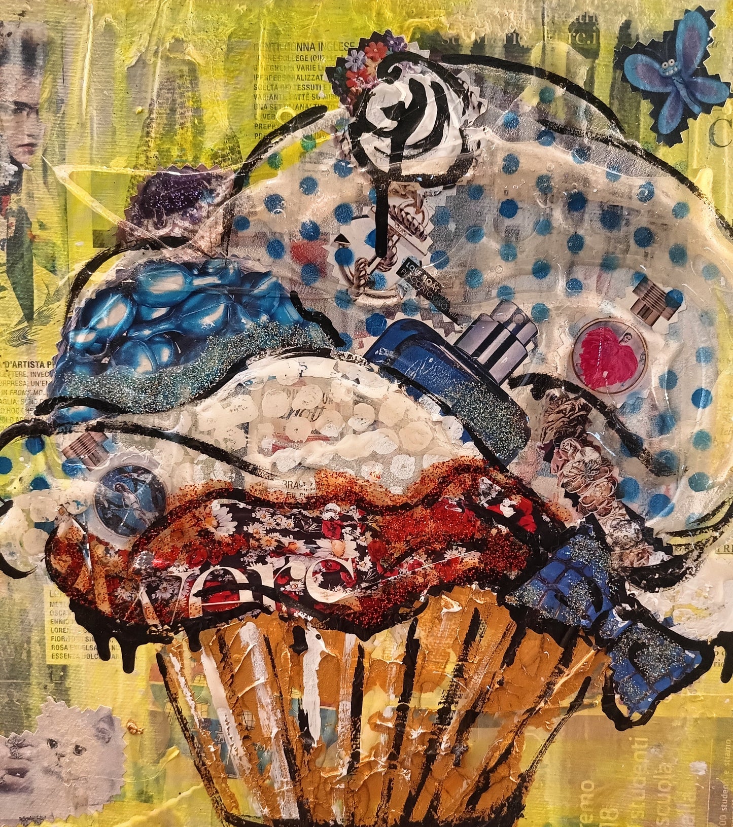 Mini Yellow Pop Cake – Liudmila Radchenko, Pop Art | Galleria Temide Savona